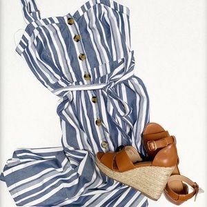 Time and Tru Midi Button Front Dress